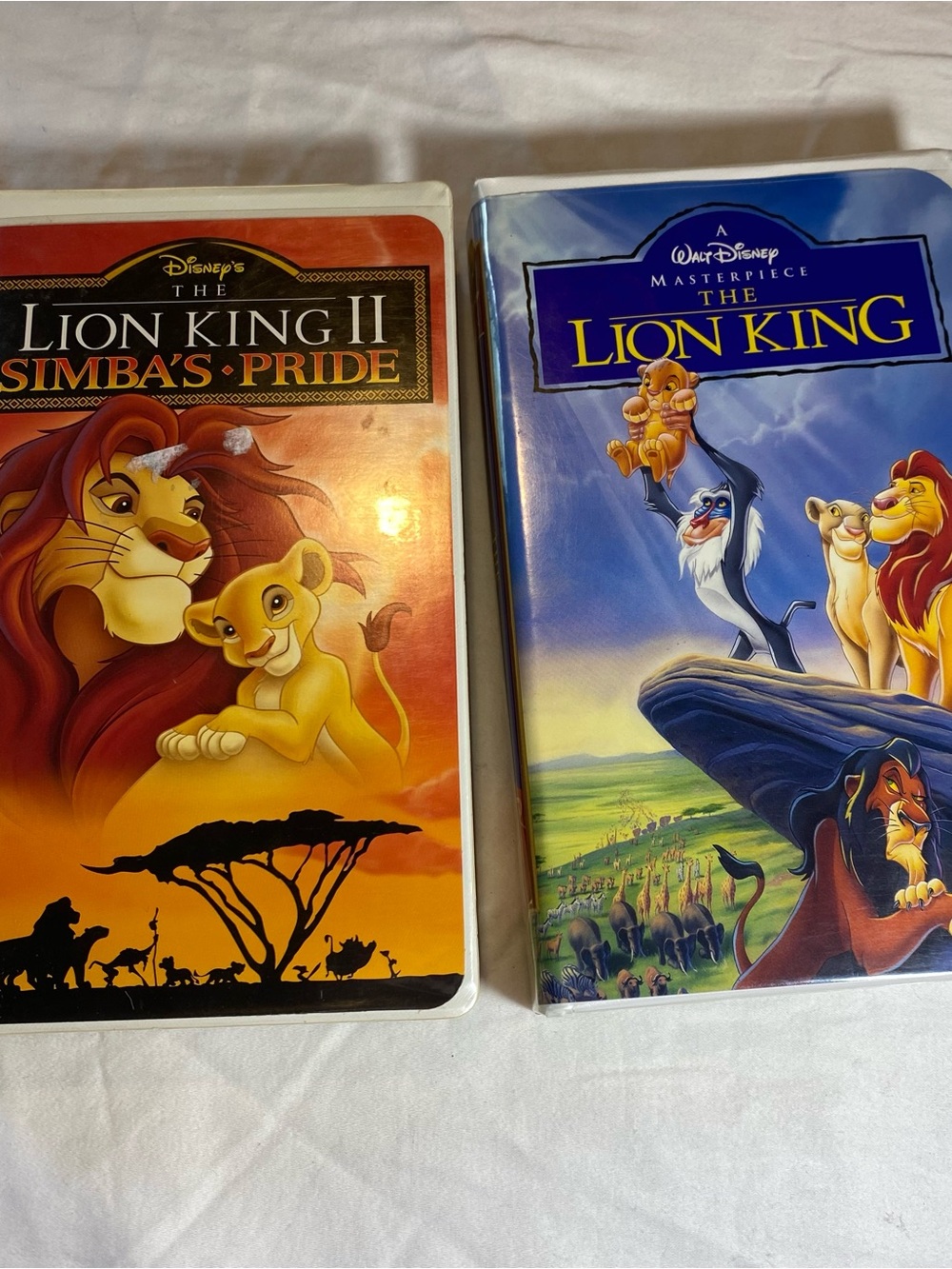 Disney The Lion King & The Lion King II VHS Tapes - Good Condition